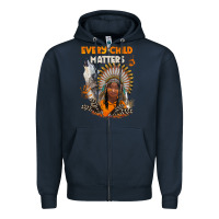 Navy every child matters child and wolf Zipper Hoodie - BarkalooDesign
