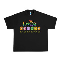 Black hello spring Urban Heavy Tee - MaliasSmallBusiness