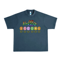 Midnight Navy hello spring Urban Heavy Tee - MaliasSmallBusiness