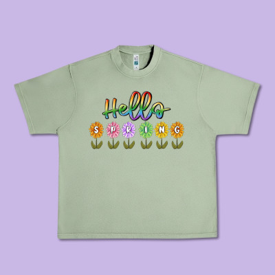 Hello Spring Urban Heavy Tee Designed By Maliassmallbusiness