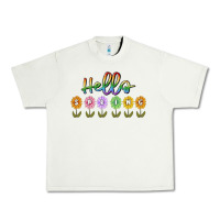 Pistachio hello spring Urban Heavy Tee - MaliasSmallBusiness