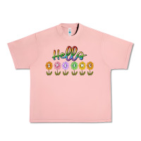 Salmon hello spring Urban Heavy Tee - MaliasSmallBusiness