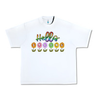White hello spring Urban Heavy Tee - MaliasSmallBusiness