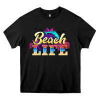 Black beach life Heavy Core Tee - BarkalooDesign