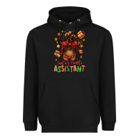 Black santa's favorite assistant afro messy bun Heavyweight Hoodie - texasbilliewilder