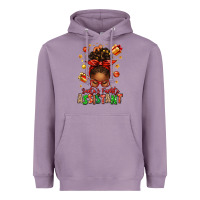 Lavender santa's favorite assistant afro messy bun Heavyweight Hoodie - texasbilliewilder