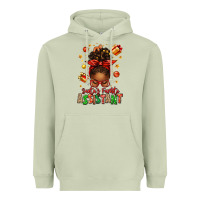 Matcha santa's favorite assistant afro messy bun Heavyweight Hoodie - texasbilliewilder