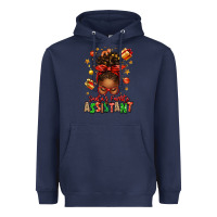 Navy santa's favorite assistant afro messy bun Heavyweight Hoodie - texasbilliewilder