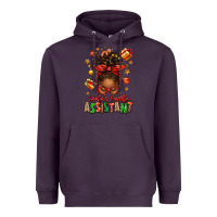 Plum santa's favorite assistant afro messy bun Heavyweight Hoodie - texasbilliewilder