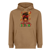 Toasted Coconut santa's favorite assistant afro messy bun Heavyweight Hoodie - texasbilliewilder