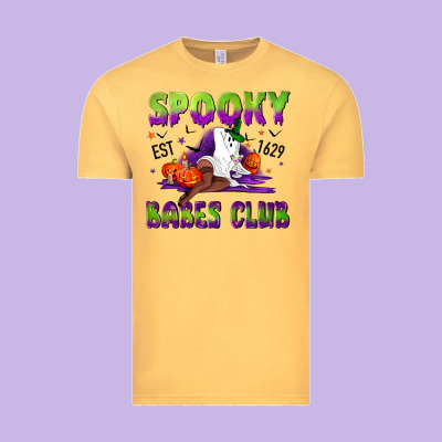 Spooky Babes Club Vintage Tee Designed By Nancycooperartshop
