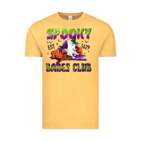 Vintage Mustard Spooky babes club Vintage Tee - NancyCooperArtShop