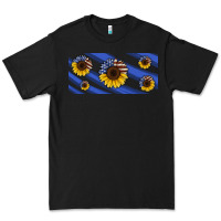 Black american flag sunflowers 16oz libbey cup Premium Tee - HRA Design Shop
