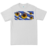 Dove Grey american flag sunflowers 16oz libbey cup Premium Tee - HRA Design Shop