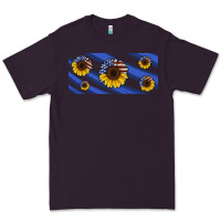 Plum american flag sunflowers 16oz libbey cup Premium Tee - HRA Design Shop
