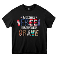 Black land of the beacause of the brave Heavy Core Tee - CowhideDigitalArt