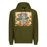 Army Green all the plaid and pumpkin things Premium Hoodie - TumblerDesignByShophia