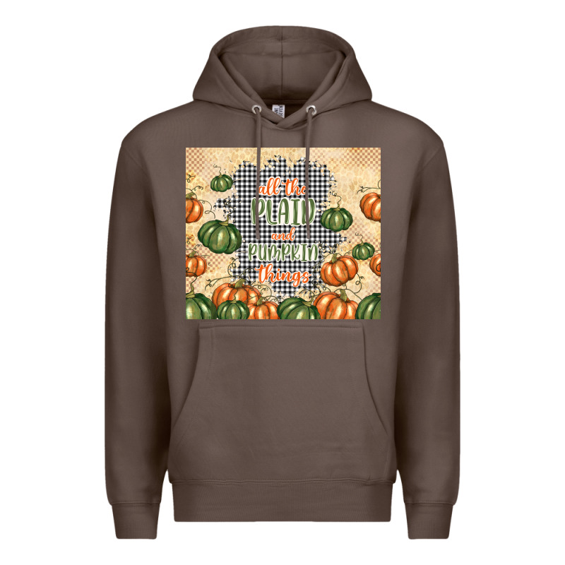 All The Plaid And Pumpkin Things Premium Hoodie by TumblerDesignByShophia | Teevron