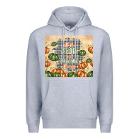 Heather Grey all the plaid and pumpkin things Premium Hoodie - TumblerDesignByShophia