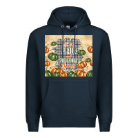 Navy all the plaid and pumpkin things Premium Hoodie - TumblerDesignByShophia