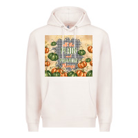 Pale Pink all the plaid and pumpkin things Premium Hoodie - TumblerDesignByShophia