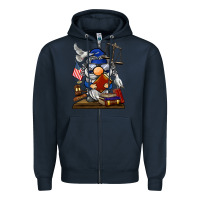 Navy judge  gnome Zipper Hoodie - BarkalooDesign