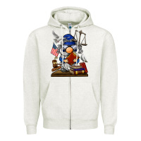 Oatmeal Heather judge  gnome Zipper Hoodie - BarkalooDesign