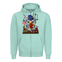 Seafoam judge  gnome Zipper Hoodie - BarkalooDesign
