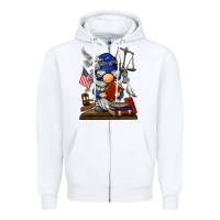 White judge  gnome Zipper Hoodie - BarkalooDesign