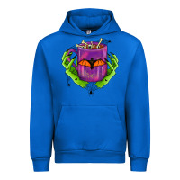 Cobalt Halloween Coffee Cup With Hands Urban Hoodie - FaDigitalArtStudio