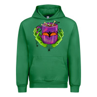 Emerald Halloween Coffee Cup With Hands Urban Hoodie - FaDigitalArtStudio