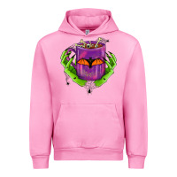 Fuchsia Pink Halloween Coffee Cup With Hands Urban Hoodie - FaDigitalArtStudio