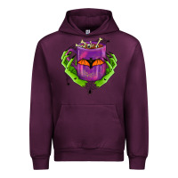 Mauve Wine Halloween Coffee Cup With Hands Urban Hoodie - FaDigitalArtStudio