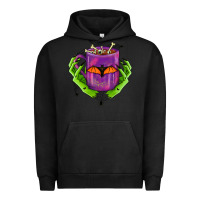 Pigment Black Halloween Coffee Cup With Hands Urban Hoodie - FaDigitalArtStudio