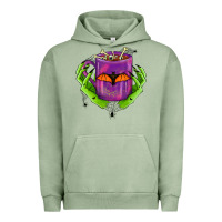 Pigment Oil Green Halloween Coffee Cup With Hands Urban Hoodie - FaDigitalArtStudio