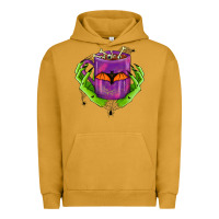 Pigment Peanut Butter Halloween Coffee Cup With Hands Urban Hoodie - FaDigitalArtStudio