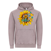 Vintage Zinc western sunflower  cross believe Vintage Hoodie - BarkalooDesign