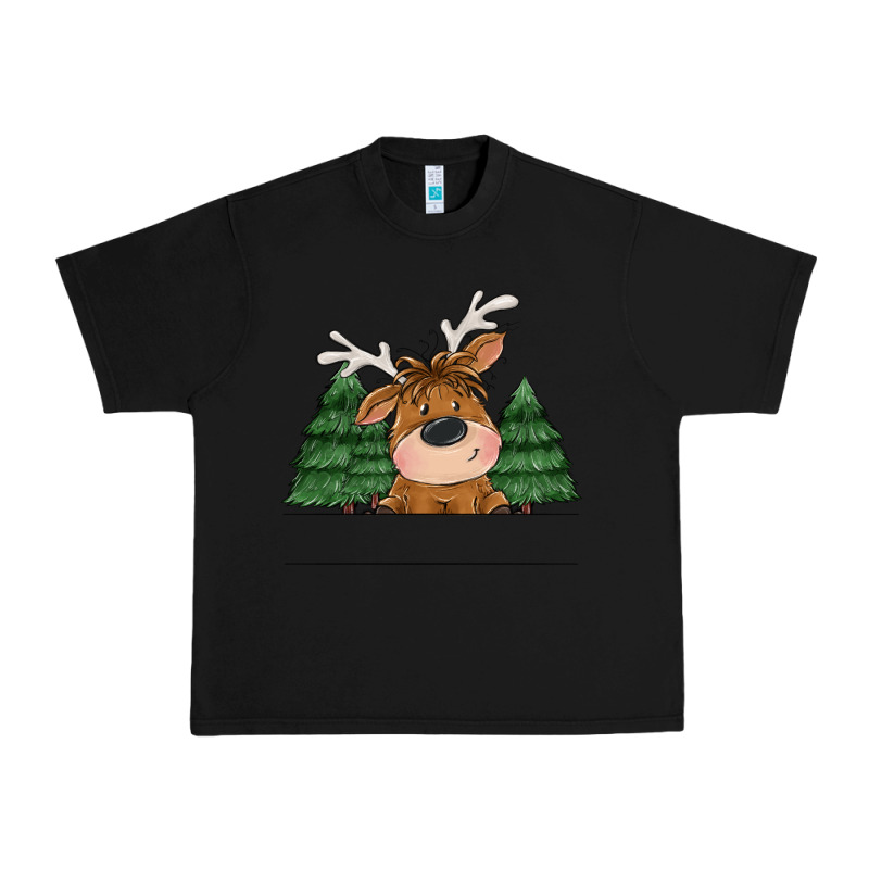 Personalized Christmas Deer Urban Heavy Tee by MaliasSmallBusiness | Teevron