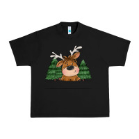 Black Personalized Christmas deer Urban Heavy Tee - MaliasSmallBusiness
