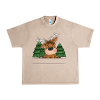 French Oak Personalized Christmas deer Urban Heavy Tee - MaliasSmallBusiness