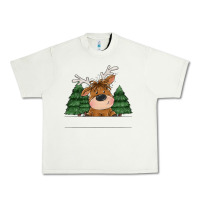 Pistachio Personalized Christmas deer Urban Heavy Tee - MaliasSmallBusiness