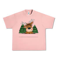Salmon Personalized Christmas deer Urban Heavy Tee - MaliasSmallBusiness