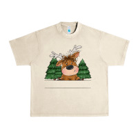 Sandshell Personalized Christmas deer Urban Heavy Tee - MaliasSmallBusiness