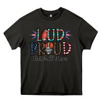 Asphalt loud proud football mom Heavy Core Tee - CowhideDigitalArt