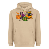 Mushroom Black cat and pumpkin Heavyweight Hoodie - NancyCooperArtShop