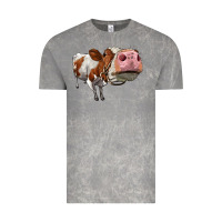 Cloud Rock cute simmental cow Vintage Tee - LillyAllenDesigns
