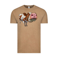 Vintage Coffee cute simmental cow Vintage Tee - LillyAllenDesigns