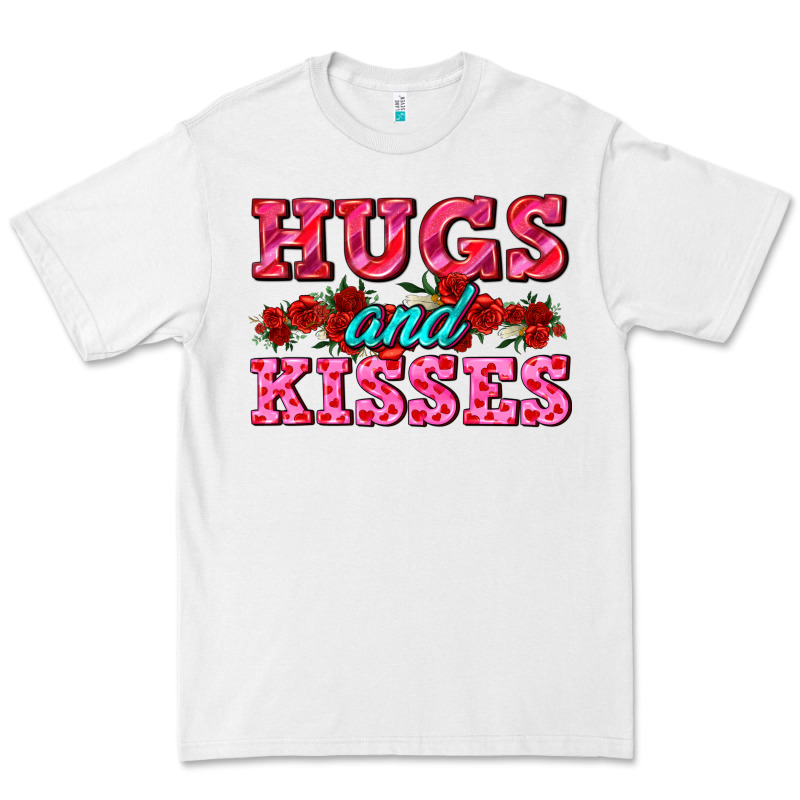 Hugs And Kisses Valentines Premium Tee by AdoDesignShop | Teevron