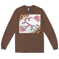 Chestnut customized leopard floral nurse Long Sleeve Tee - MaliasSmallBusiness