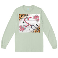 Matcha customized leopard floral nurse Long Sleeve Tee - MaliasSmallBusiness
